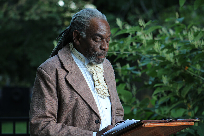 G. Oliver King embodies the spirit of Frederick Douglass as he reads the novel &ldquo;Narrative of the Life of Frederick Douglass&rdquo;.
