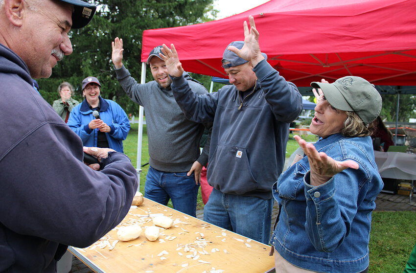 A new event at this year&rsquo;s Weekend of Wallkill was the political potato peeling contest among the town&rsquo;s political candidates. When the potato is peeled, hands go up.