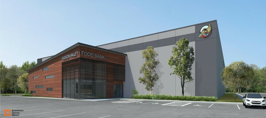 A rendering of the new distribution center for the Food Bank of the Hudson Valley, currently under construction