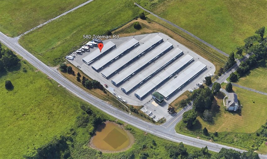 The existing Stowaway Self Storage facility on Toleman Road. Further expansion has been proposed further inward from Route 207.