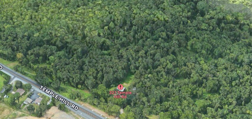 321 Temple Hill Road in New Windsor has a majority of wooded and natural area that would be the proposed location for the new Teitelbaum Warehouse.