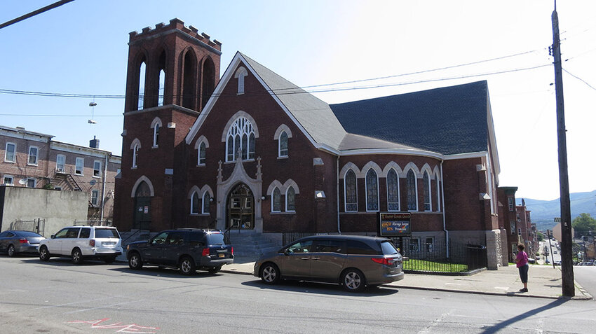 Completed in 1890, The Baptist Temple Church retains historic finishes, fixtures and stained-glass windows.