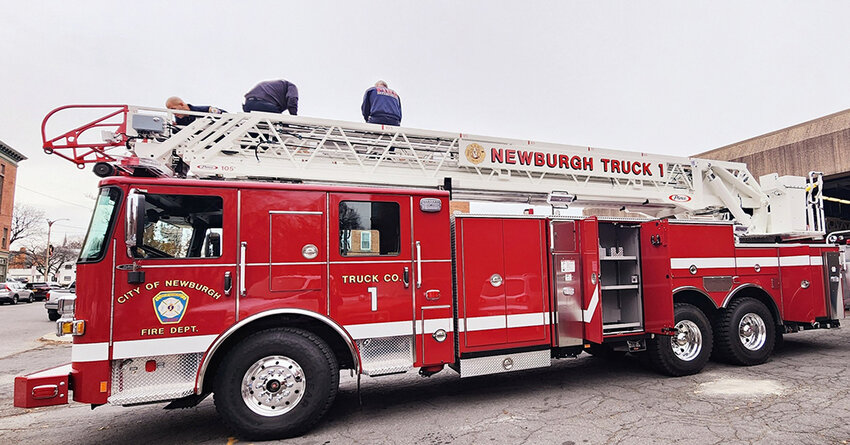 The new City of Newburgh Fire Department Ladder 1 truck has arrived in the city.