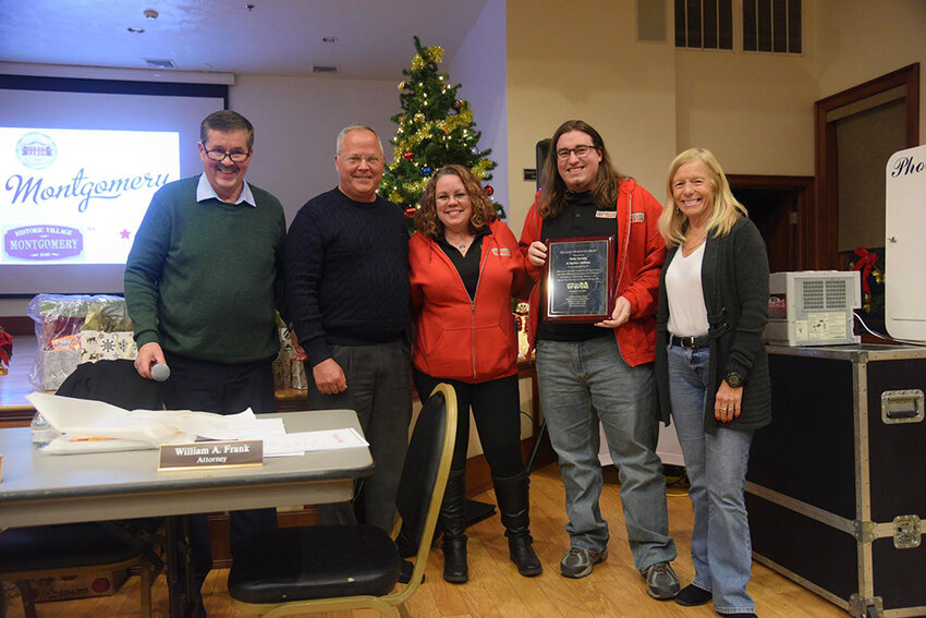 On December 19, the Village of Montgomery honored the organizers of the annual Operation Toy Train Drive. Pictured (l. -r.) Mike Hembury, Steve Brescia, Carolyn Hoffman, Ruby Garbely and Sue Hembur.