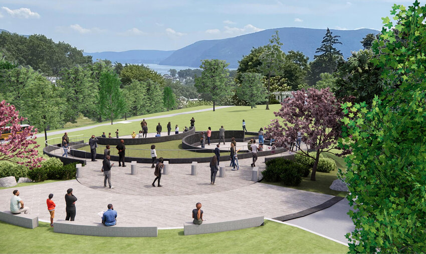 A view of the final design for the Colored Burial Ground project proposed at Downing Park.