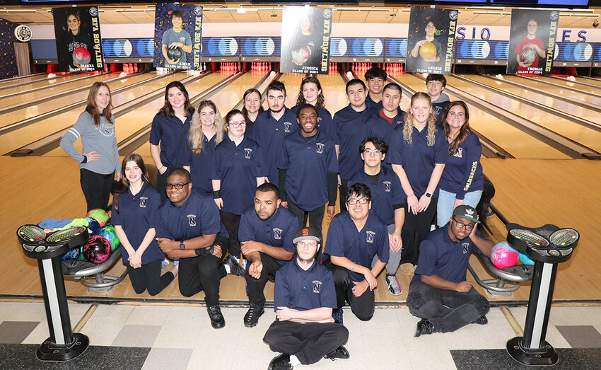 The Newburgh Free Academy unified bowling team is shown on Senior Night on February 1 at Pat Tarsio Lanes in Newburgh.
