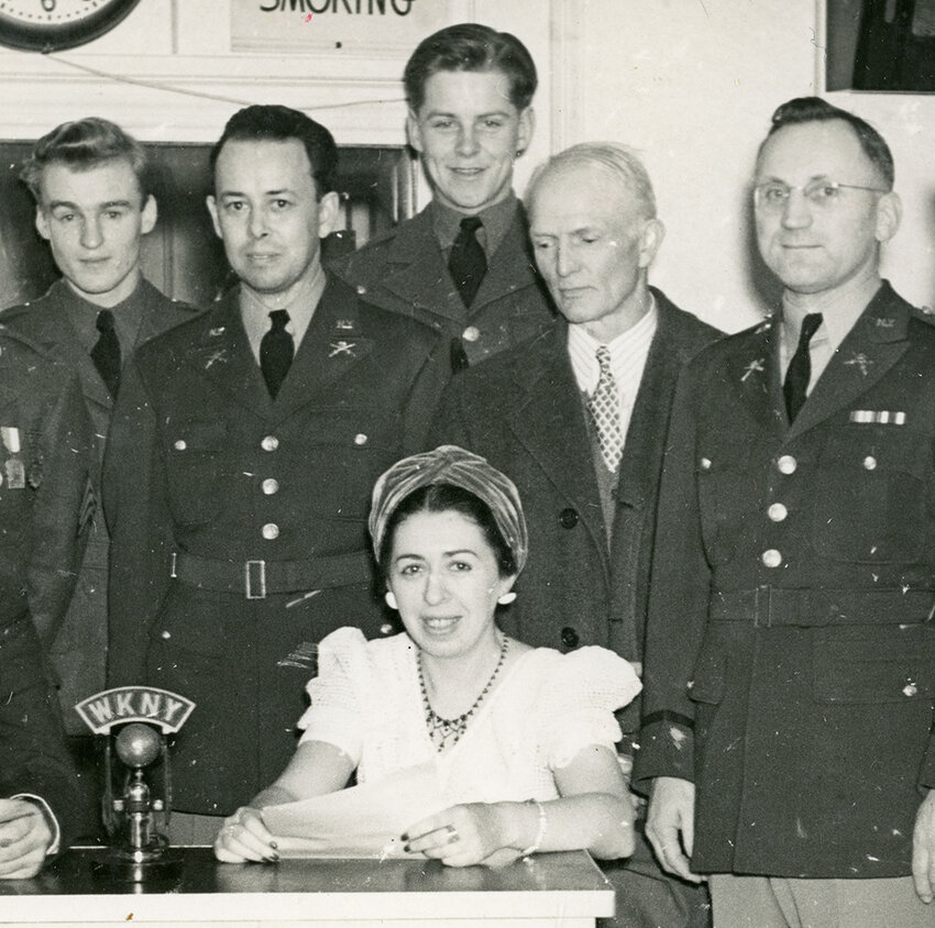 Sophie Miller at WKNY, c.1944. Courtesy of Friends of Historic Kingston.