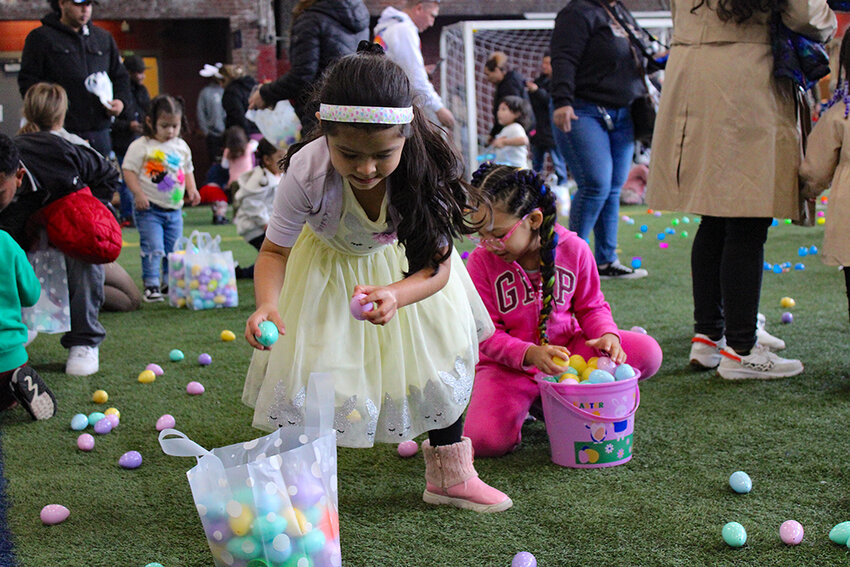 Lots and lots of eggs make their way into the baskets of kids.