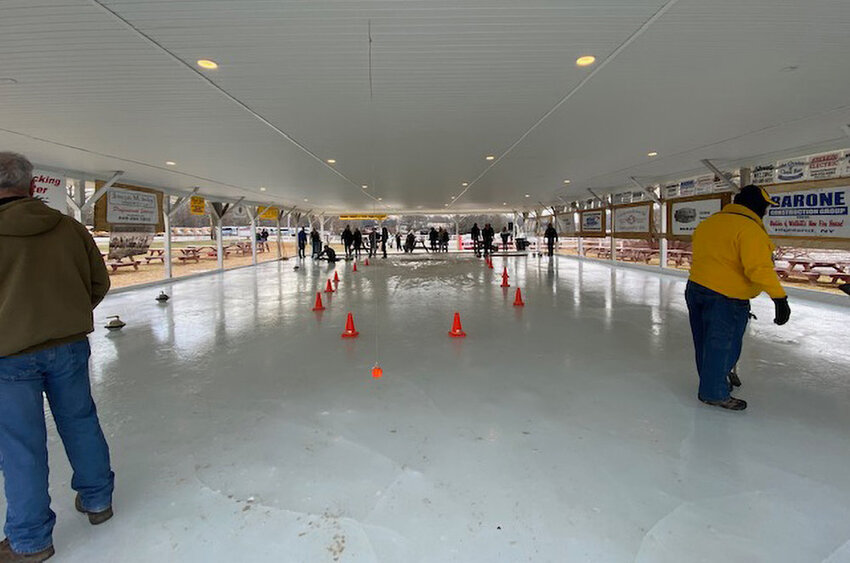 The pavilion at Popp’s Park is flooded every winter for the annual curling tournament, but recent mild winters have produced more slush than ice. The solution would be a portable unit to freeze the surface water.