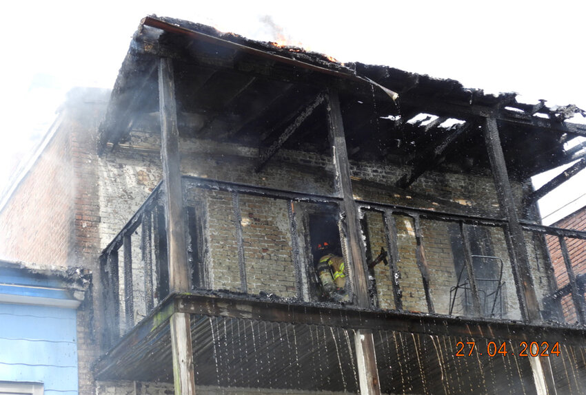 Firefighters responded Saturday afternoon to a fire at 89 Overlook Place.