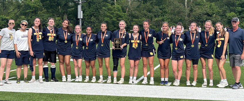 The Pine Bush girls&rsquo; lacrosse team is shown after the Bushmen beat the Valley Central Vikings to win the Section 9 Class A championship at James I. O&rsquo;Neill High School in Highland Falls.