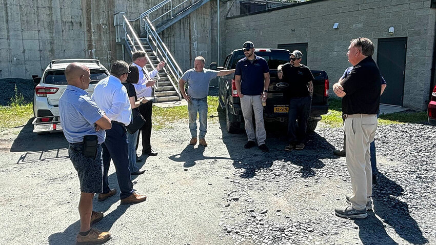Bloomingburg Mayor Russell Wood spoke with several officials during Thursday’s press conference, including Crawford Supervisor Charles Carnes, Wallkill Supervisor George Serrano, Wallkill Councilman Eric Johnson, Orange County Legislator Rob Sassi, and members of H2O Innovations.