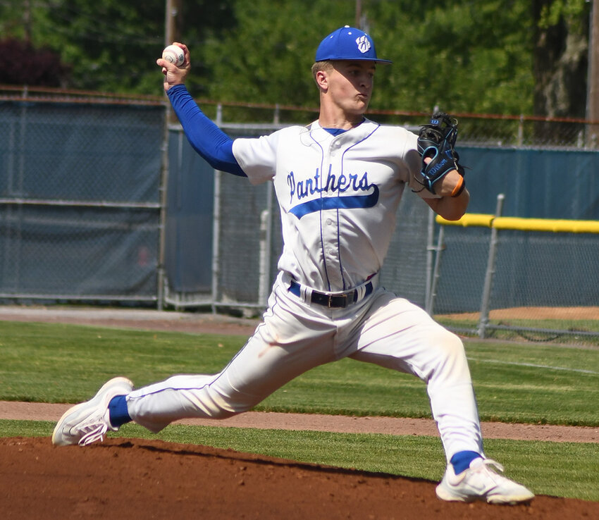 Wallkill&rsquo;s Kyle DeGroat pitches during a non-league baseball game.