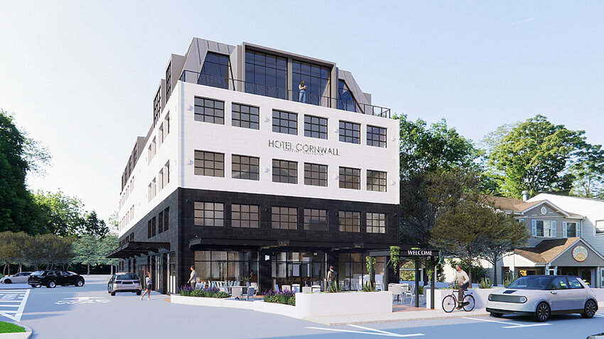 A rendering of what the old Bernicker building will look like once renovations are complete.