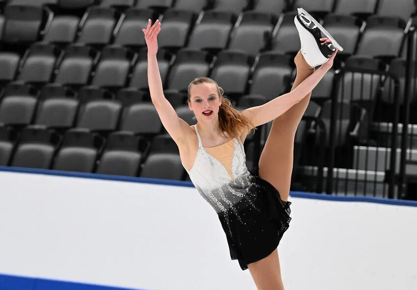 Cali Roloson competes at the Excel Nationals in Norwood, Massachusetts.