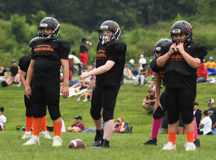 The Marlboro Iron Dukes during Saturday’s Orange County Youth Football League Division 2 scrimmage