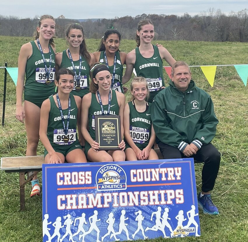 The Cornwall girls’ cross country team won the Section 9 Class B championship last season.