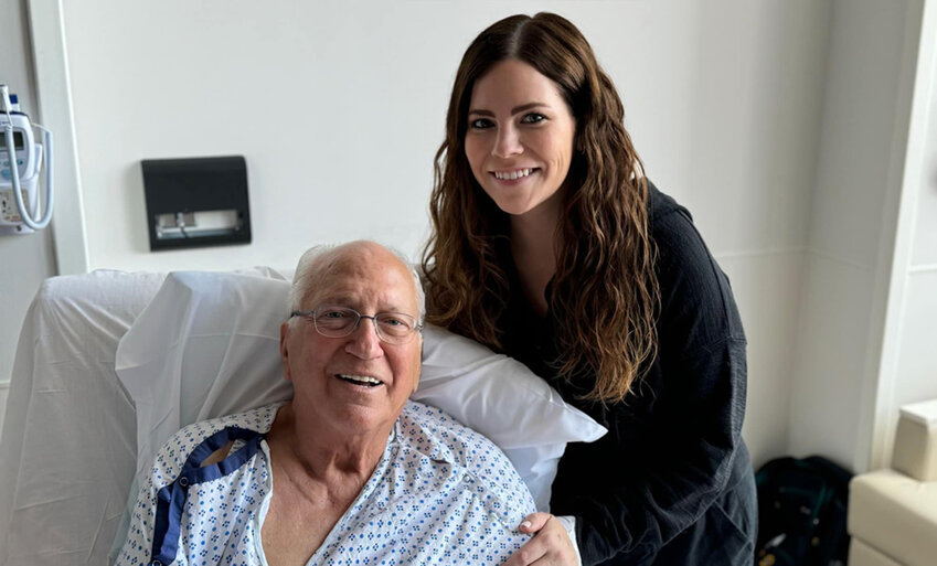 Sandy Strauss with Becky Maher, his kidney donor.