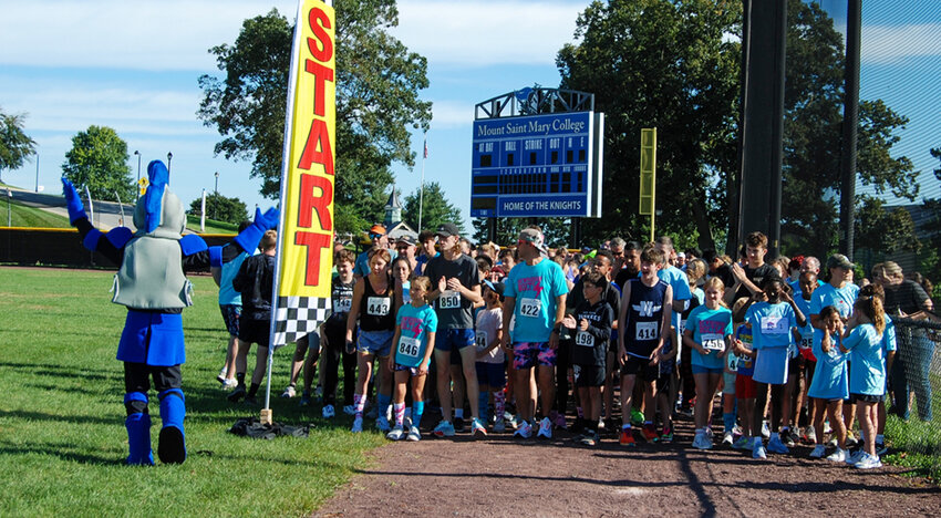 The start of last year’s Cupcake Run at Mount Saint Mary College.