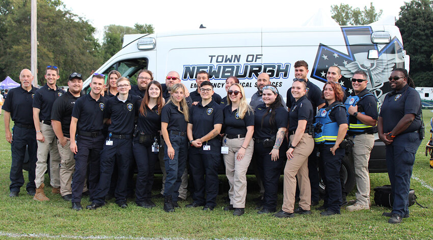 The Town of Newburgh EMS shows out for National Night Out.