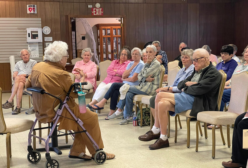 About two dozen people attended this past week’s session, where one of Dr. Sidney Forman’s history books was the focus of discussion.