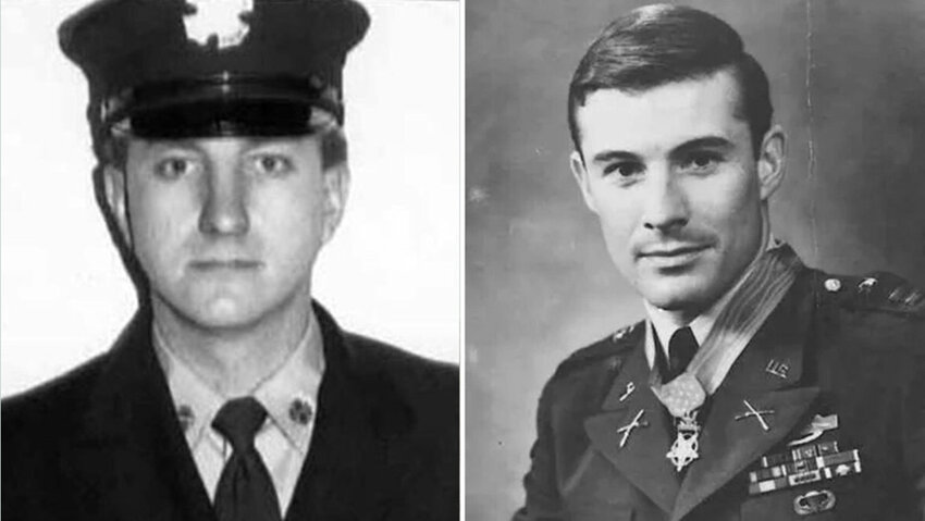 Among those being considered for Hometown Heroes banners are Ken Kumpel (l.), a FDNY member who lost his life on 9/11 and Captain Paul Bucha (r.), a Medal of Honor recipient who passed away in July.