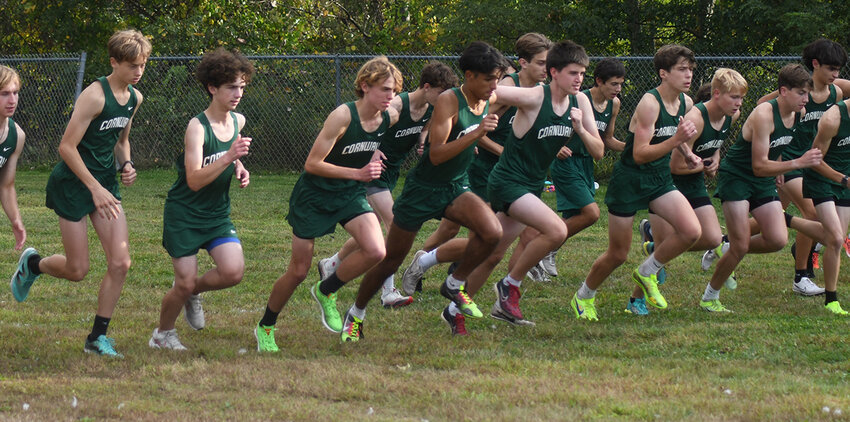 The Cornwall Dragons start an OCIAA boys’ cross country meet on Oct. 1 at Cornwall High School.