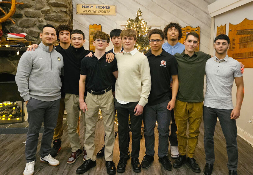 Members of the 2024-25 New York Military Academy wrestling team are shown in a recent photo.