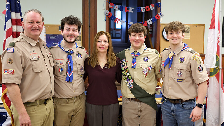 The Bakatsias family, pictured L-R Michael, Dimitrios, Eleni, Taso and Taki.