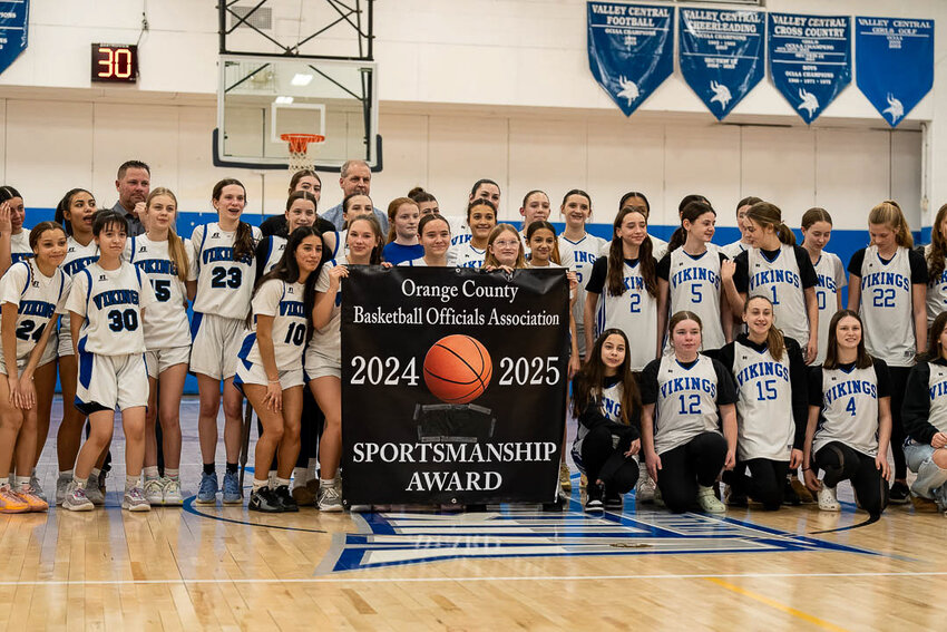 The Valley Central girls basketball program was awarded the 2024/2025 Orange County Referees Sportsmanship award.