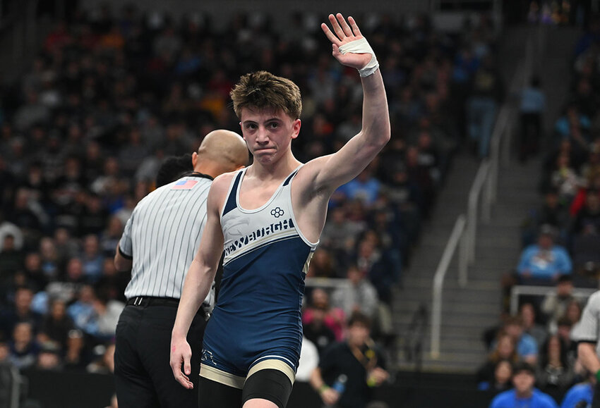 Merli acknowledges the crowd after his final bout.