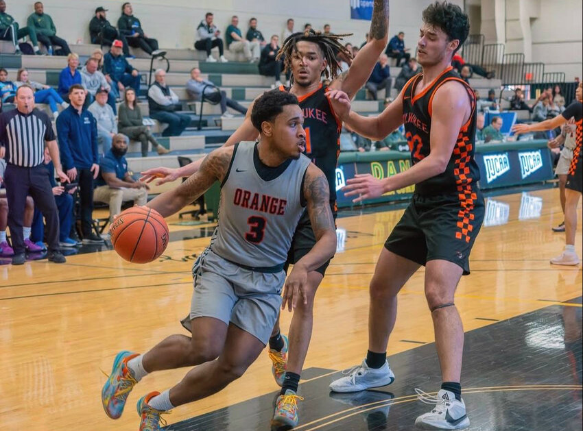 Daniel Lans, shown in the victory over Milwaukee Area Tech, led the Colts with 27 points against North Central Missouri.