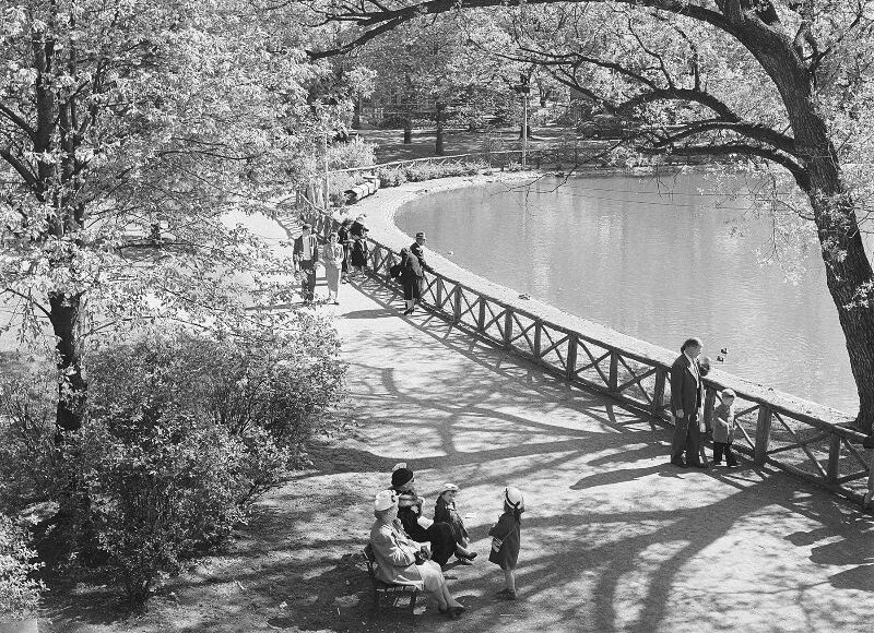 Photos of Downing Park, from the collection of Louis McTamaney, are on display at the Crawford House in Newburgh.