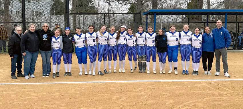 Members of the 1975 Wallkill Girls Softball team visited their 2025 contemporaries recently.