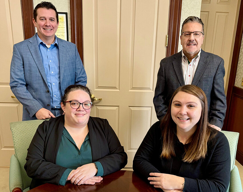 Seated (left to right) Nichole Moretto and Abigail Doyle, standing (left to right) Michael Snyder and Derrik Wynkoop.