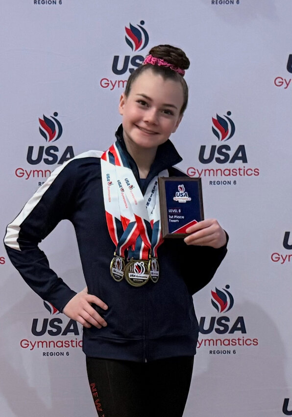 Georgianna Hinchcliff won her fourth straight state gymnastics title and followed that up with a first-place finish in the regional competition a couple weeks ago.
