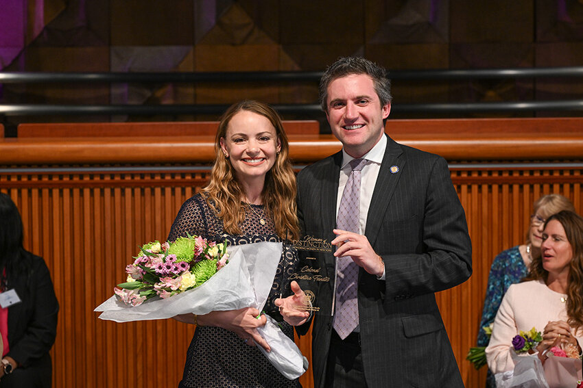 Col. Christina Fanitzi with Sen. James Skoufis.