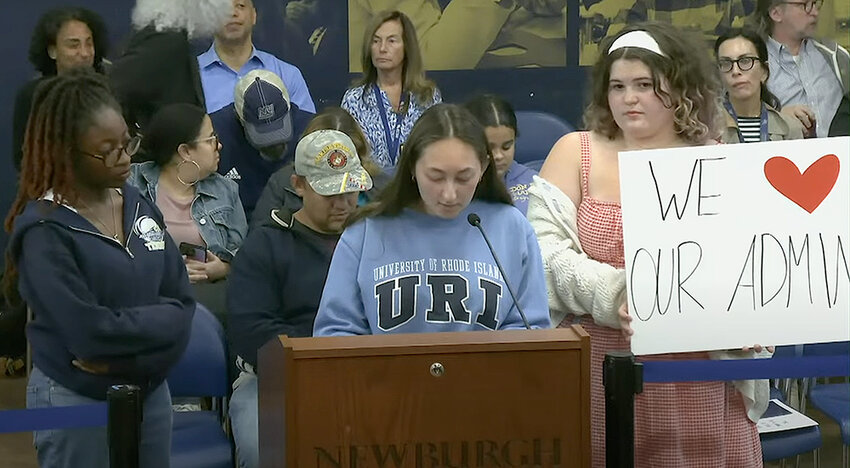 Students again speak before the Newburgh Board of Education advocating for administrators.
