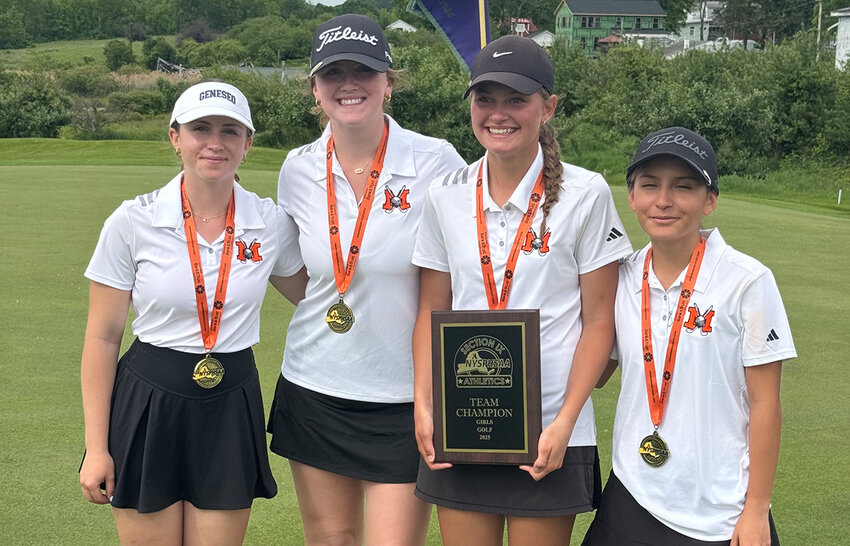 Stars of the Marlboro girls’ golf team (l. - r.) Rebecca Panio, Gwen Benninger, Alexa Trapani  and Madison Markle.