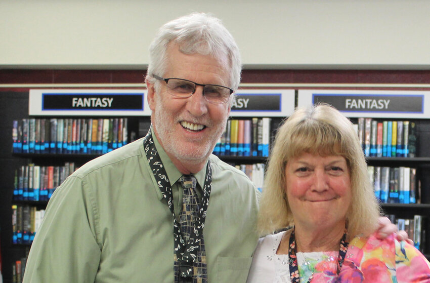 Longtime HF-FMCSD teachers Tom Cunane and Barb Twomey are two of four retiring employees who were honored last week.