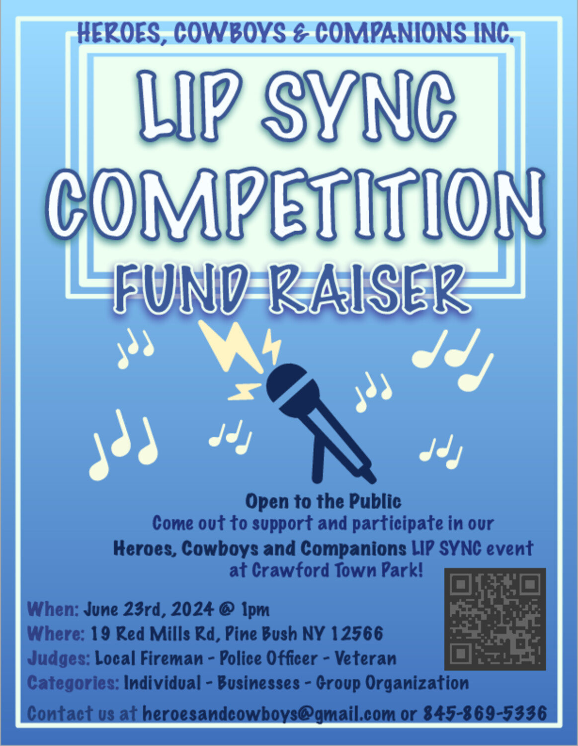 Lip Sync Contest for Heroes, Cowboys & Companions, Inc | My Hudson Valley