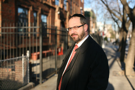 New York City Councilman Simcha Felder is pictured near his home on Parkville Avenue in Brooklyn, Sunday, Jan. 31, 2010.