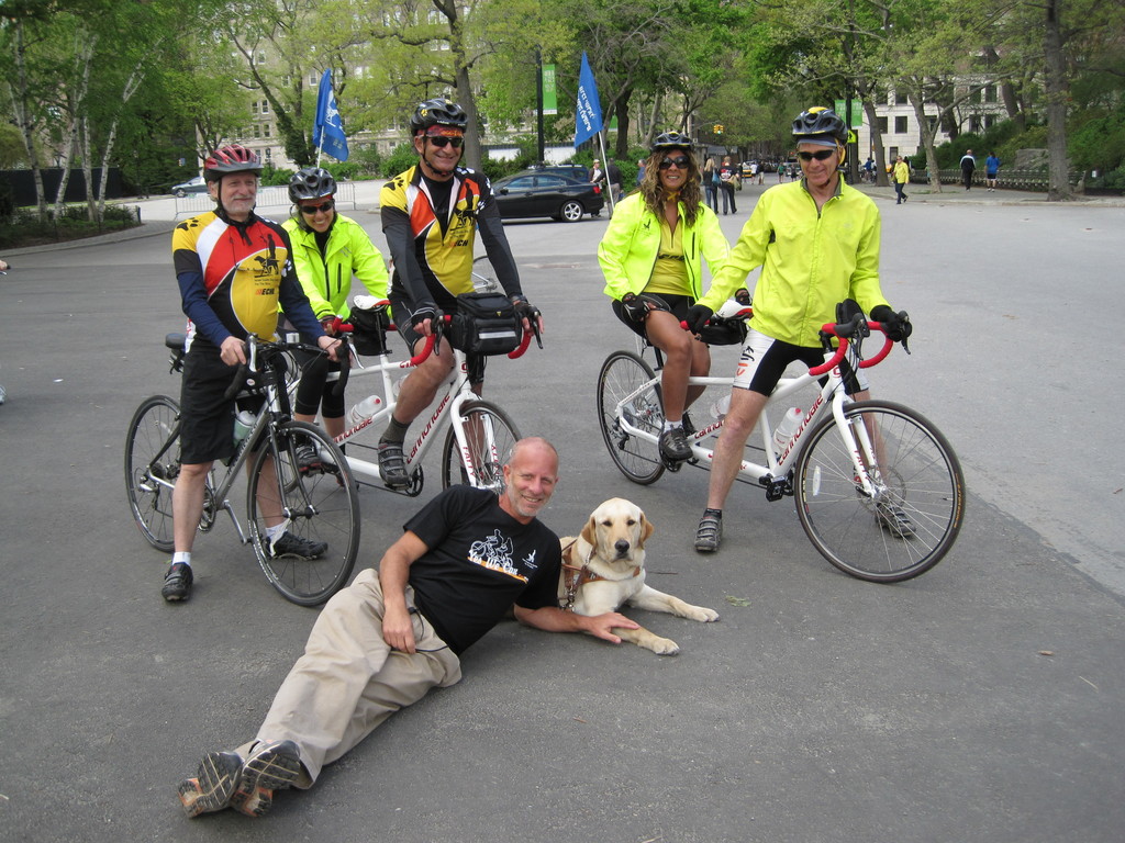 A team of blind Israeli bikers participated in the Five Boro Bike Tour on May 1.