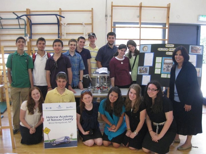 The HANC robotics team at the Gildor competition in Israel