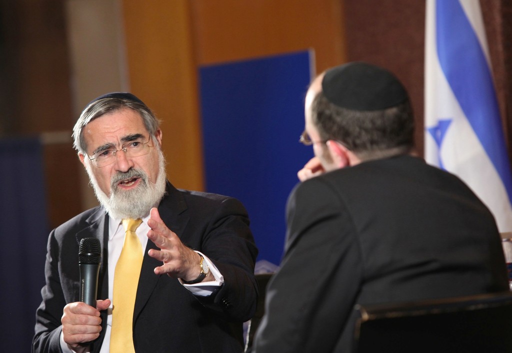 British Chief Rabbi Jonathan Sacks and Rabbi Dr. Meir Soloveitchik of Yeshiva University held a public conversation on Oct. 28, the second in a series &ldquo;Great Conversations on Religion and Democracy.&rdquo; Rabbi Soloveitchik will be in Lawrence this weekend as Congregation Beth Sholom&rsquo;s scholar-in-residence. The British theme continues this Friday night at 8 p.m. with the topic &ldquo;Margaret Thatcher and Lord Jakobovits vs. The Church of England.&rdquo;