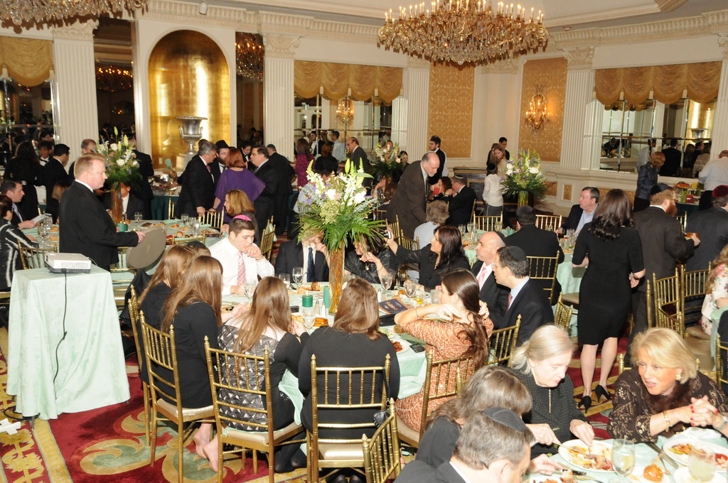 Guests at the Chabad of West Hempstead&rsquo;s annual dinner enjoy a lovely dinner  and the ambiance at the Garden City Hotel.