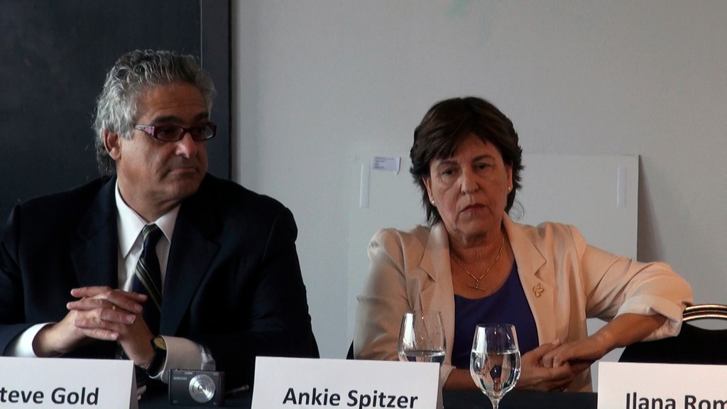 On right, Ankie Spitzer, Munich 11 widow