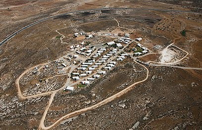 An aerial view of Migron, in the Shomron, Israel.