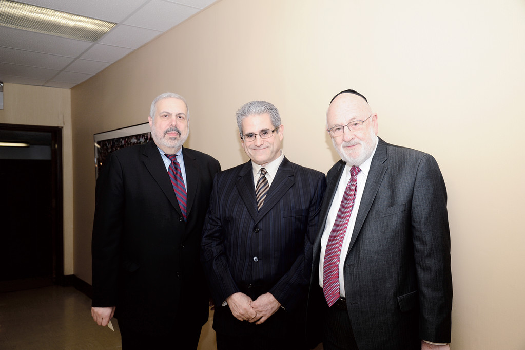 JCRC&rsquo;s David Pollack, Rabbi Shaul Praver, of Newtown, CT and Rabbi Tzvi Hersh Weinrib.