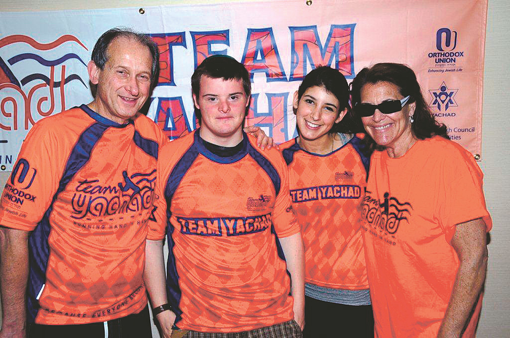 The Goldstein family rallies around J.J. who will be running for the second time as part of Team Yachad at the ING Miami half marathon on Sunday, January 27